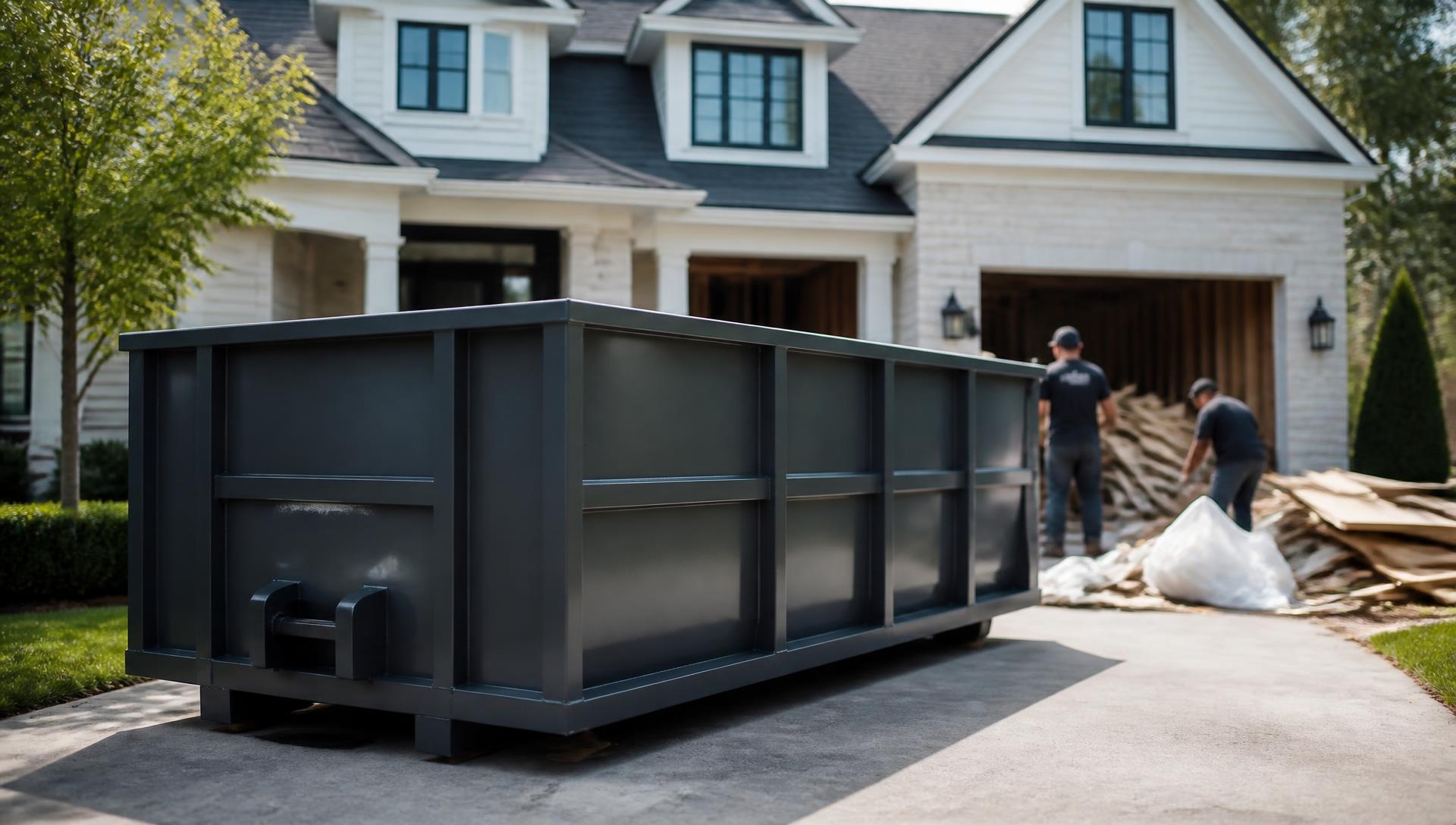 Roll-off dumpsters staged for nationwide delivery
